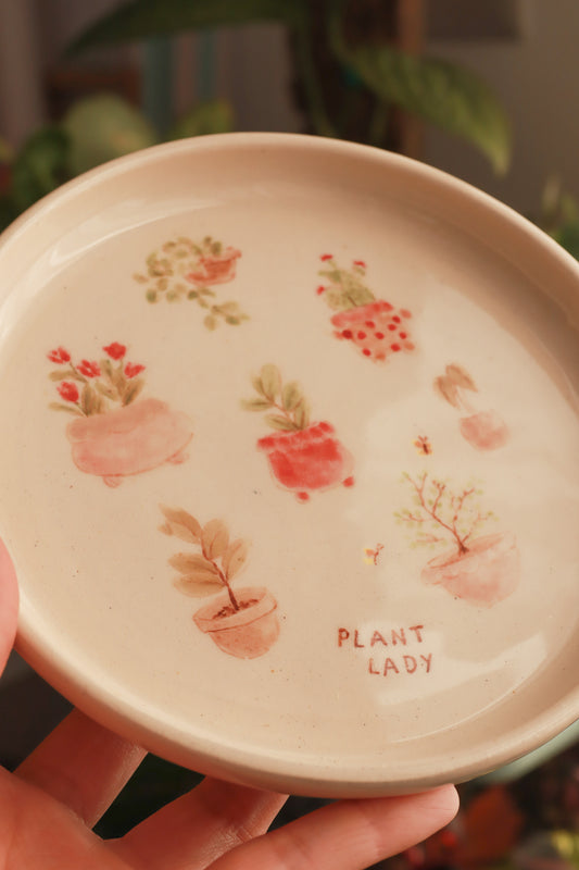 Plato ilustrado Plant Lady