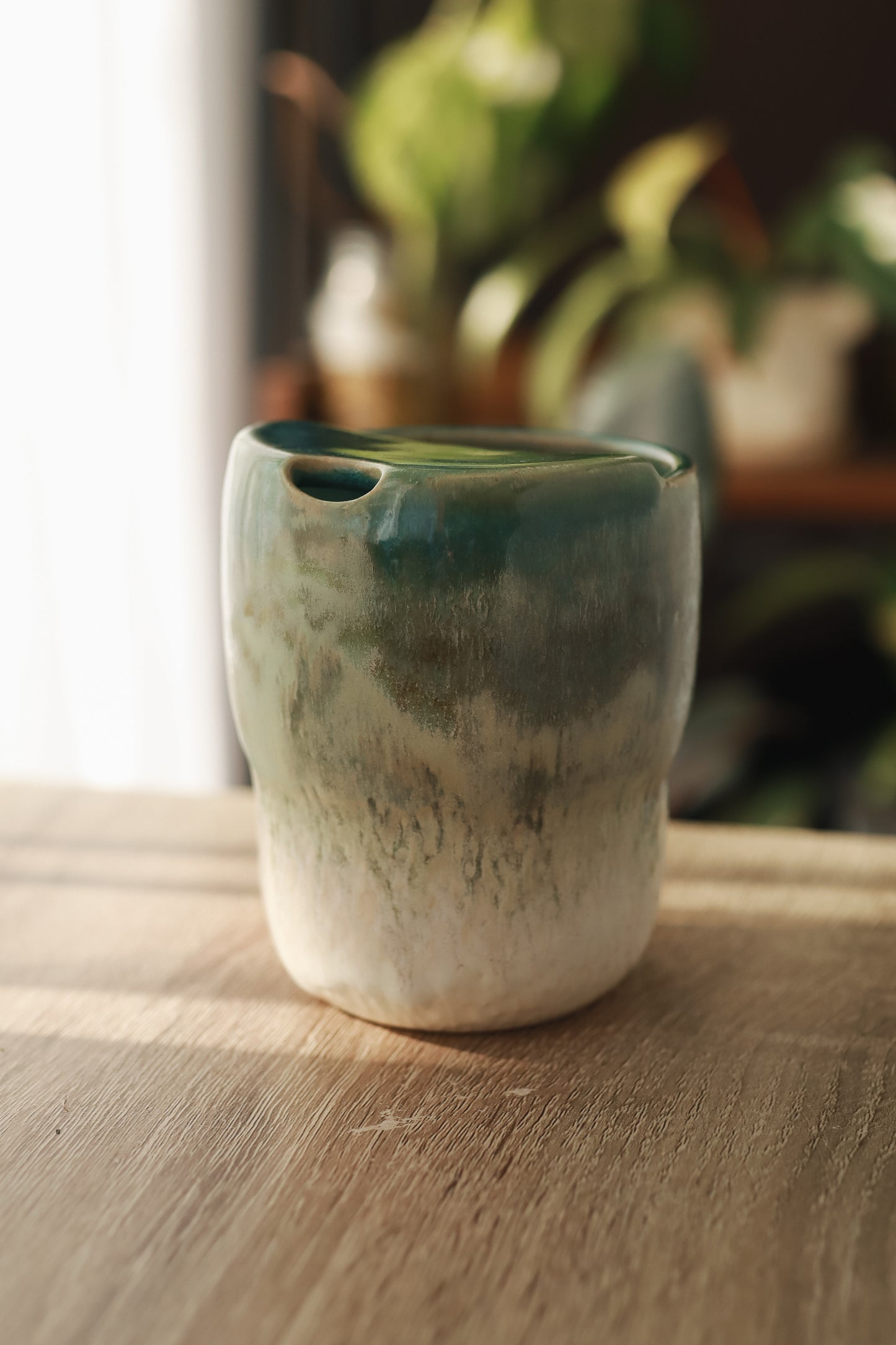 Tumbler verde y marfil