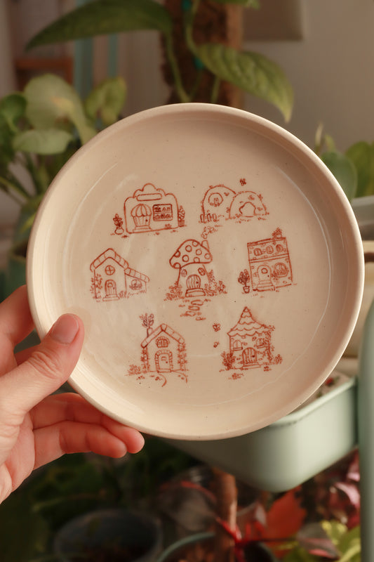 Plato ilustrado Casitas