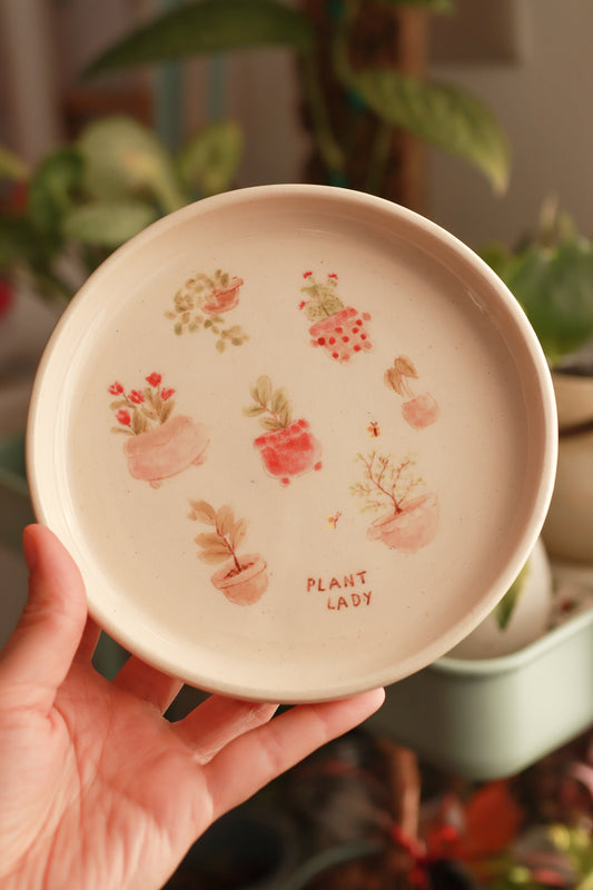 Plato ilustrado Plant Lady